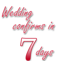 Wedding confirms in 7 days